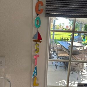 Coastal Wall Decor with Multicolor Letters